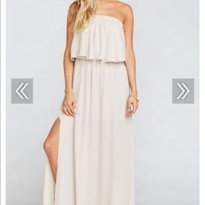 hacienda maxi dress in show me the ring crisp